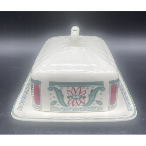 VTG MIKASA Country Classics Covered Butter Dish - Picture 2 of 8